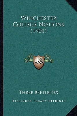 Winchester College Notions (1901)