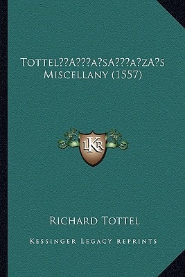 Tottel's Miscellany (1557)