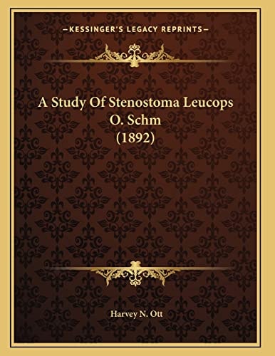 A Study Of Stenostoma Leucops O. Schm (1892)