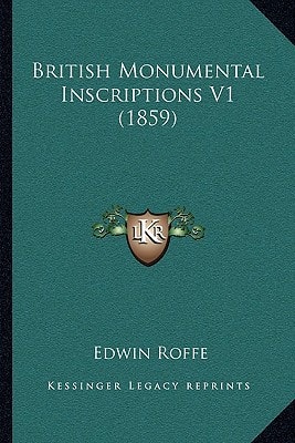 British Monumental Inscriptions V1 (1859)