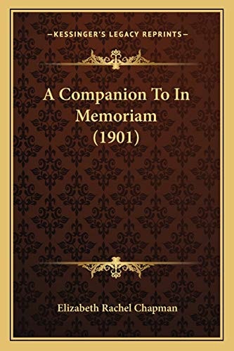 A Companion To In Memoriam (1901)