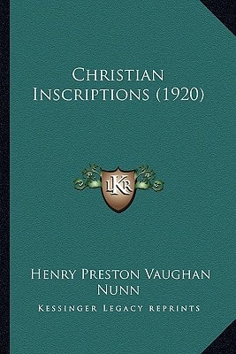 Christian Inscriptions (1920)