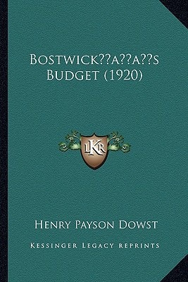 Bostwick’s Budget (1920)