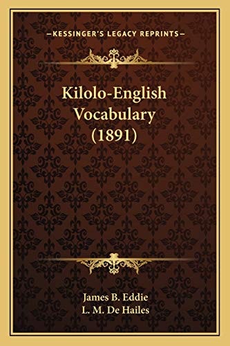 Kilolo-English Vocabulary (1891)