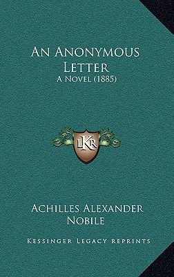 An Anonymous Letter: A Novel (1885)