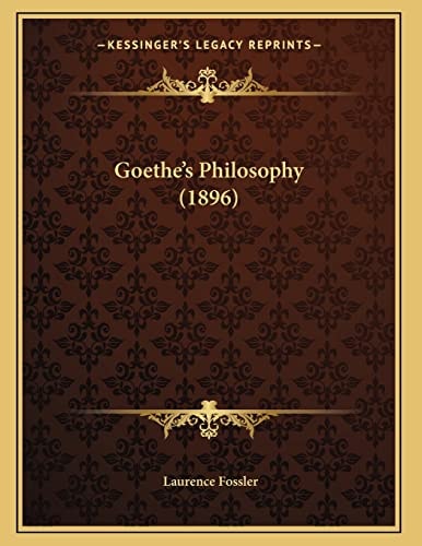 Goethe's Philosophy (1896)