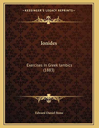 Ionides: Exercises In Greek Iambics (1883)