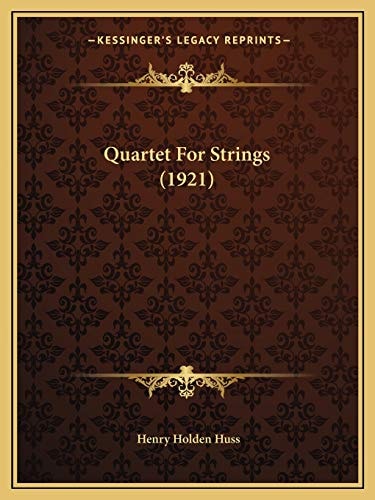 Quartet For Strings (1921)