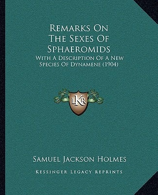 Remarks On The Sexes Of Sphaeromids: With A Description Of A New Species Of Dynamene (1904)