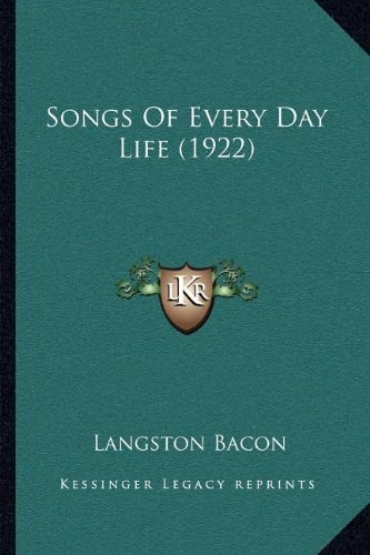 Songs Of Every Day Life (1922)