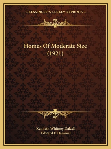 Homes Of Moderate Size (1921)