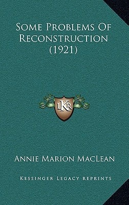 Some Problems Of Reconstruction (1921)