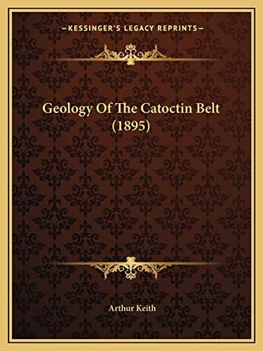 Geology Of The Catoctin Belt (1895)