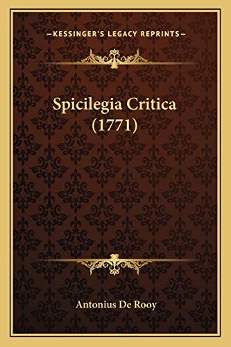 Spicilegia Critica (1771)