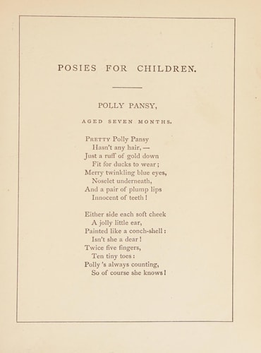 Posies For Children: A Book Of Verse (1870)