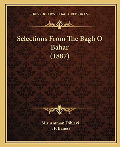 Selections From The Bagh O Bahar (1887)