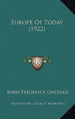 Europe Of Today (1922)