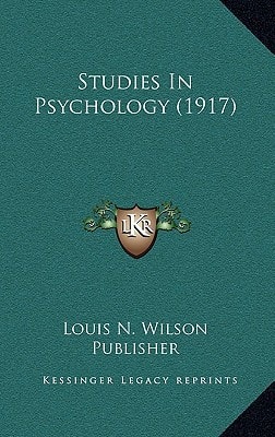 Studies In Psychology (1917)
