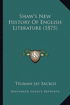 Shaw's New History Of English Literature (1875)