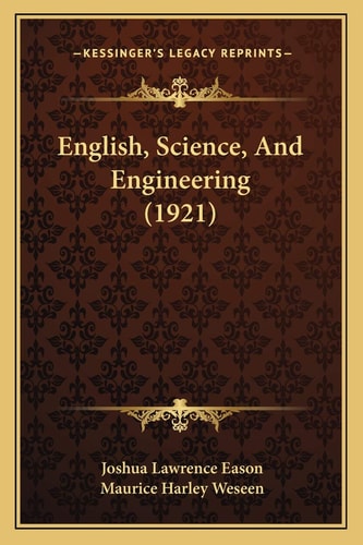 English, Science, And Engineering (1921)