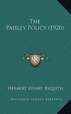 The Paisley Policy (1920)