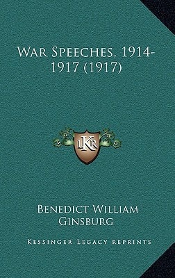 War Speeches, 1914-1917 (1917)