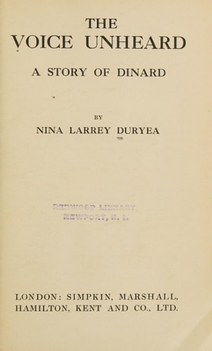 The Voice Unheard: A Story Of Dinard (1913)