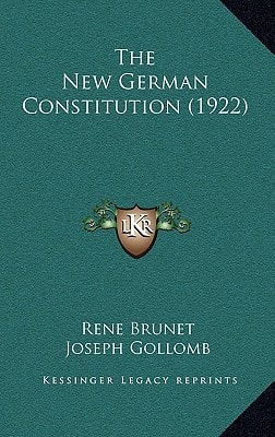 The New German Constitution (1922)