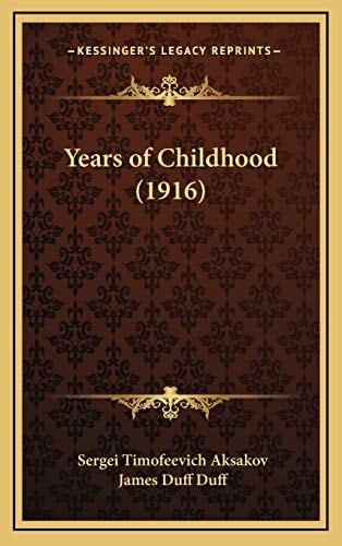 Years of Childhood (1916)