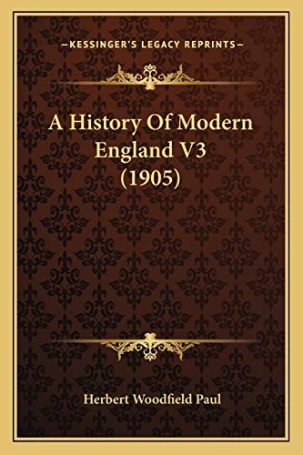 A History Of Modern England V3 (1905)