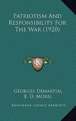 Patriotism and Responsibility for the War (1920)