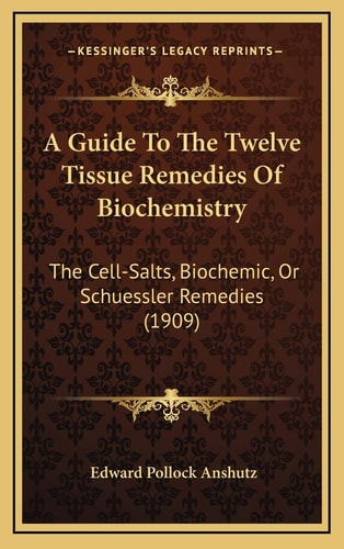 A Guide To The Twelve Tissue Remedies Of Biochemistry: The Cell-Salts, Biochemic, Or Schuessler Remedies (1909)