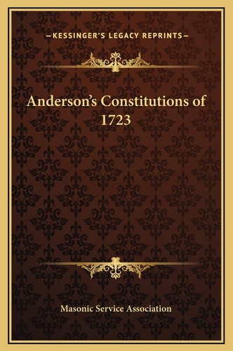 Anderson's Constitutions of 1723