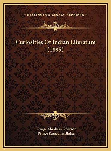 Curiosities Of Indian Literature (1895)