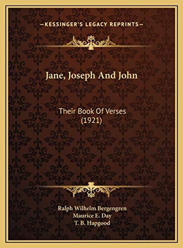 Jane, Joseph And John: Their Book Of Verses (1921)