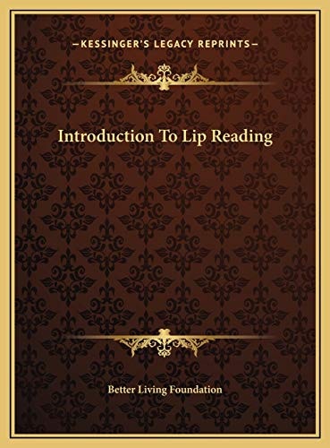 Introduction To Lip Reading
