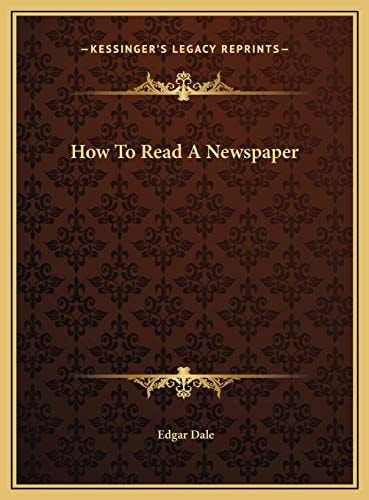 How To Read A Newspaper