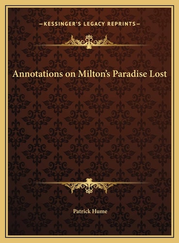 Annotations on Milton's Paradise Lost