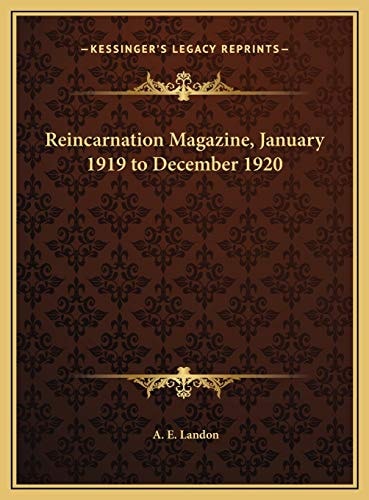 Reincarnation Magazine, January 1919 to December 1920