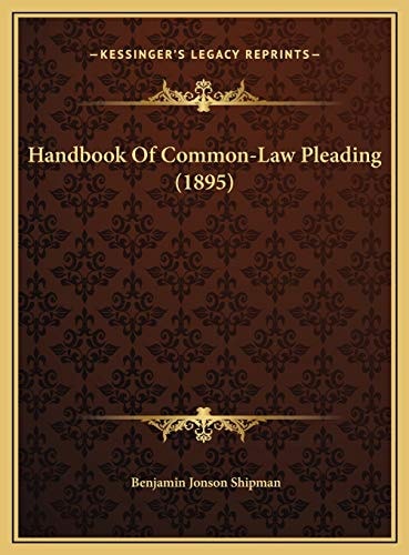 Handbook Of Common-Law Pleading (1895)