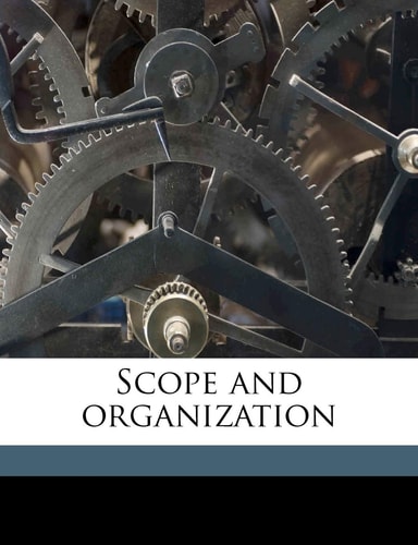 Scope and organization Volume 1915