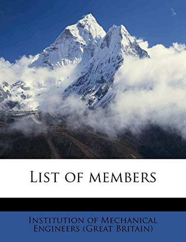 List of members Volume 1908