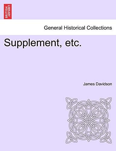 Supplement, etc.