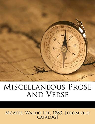 Miscellaneous Prose And Verse