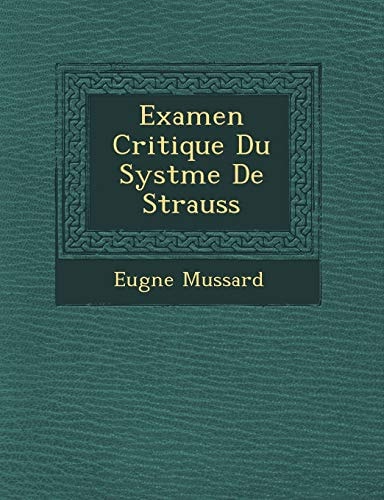 Examen Critique Du Systme De Strauss