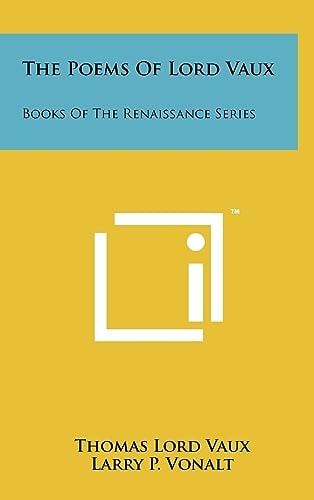 The Poems of Lord Vaux Books of the Renaissance Series
