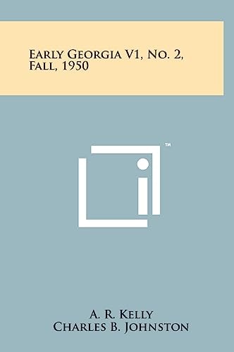 Early Georgia V1, No. 2, Fall, 1950