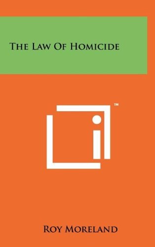 The Law of Homicide