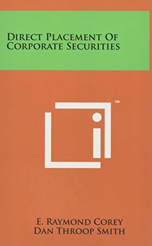 Direct Placement Of Corporate Securities