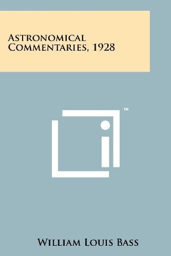 Astronomical Commentaries, 1928